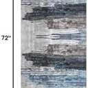 Ciicool 2x6 Washable Runner Rug, Modern Abstract Hallway Rugs Runner, Non-Slip Thin Accent Rug Lightweight Navy Grey Print Distressed Carpet for Laundry Entryway Bedroom Kitchen Bathroom Indoor
