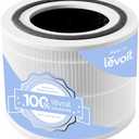 Levoit Core 300-P Air Purifier Genuine Replacement Filter, Core300S-P Filter, AHAM VERIFIDE, Supports HEPA Sleep Mode, High-Efficiency Activated Carbon, Removes Smoke Odor, Allergens,Core 300-RF,1Pack