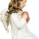 Joseph's Studio by Roman, 11.75" H Memorial Angel Holding a Heart Garden Statue, Outdoor Dcor