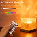 Ocean Wave Projector Light, 16 Color RGB Mood Light with Remote, 3D Water Ripple Night Light for Kids Room, Meditation, Yoga, Home Decor(2 Pcs)