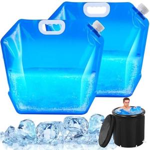 Palksky 2 PCS Ice Bath Bags, Cold Plunge Tub Accessories, Ice Baths at Home, Applicable to Cold Water Plunge Tub for Athletes, Portable Ice Barrel Cold Therapy（10L）