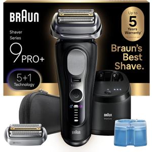 Braun Series 9 PRO+ Electric Shaver, Pro SensoAdapt, 6in1 SmartCare Center, Wet & Dry Razor, 9660CCPS, Black