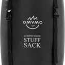 Compression Sack, 12L Water-Resistant Sleeping Bag Stuff Sack,Anti-Tear Ultra Light 400T 20D Nylon Storage Bag,Space Saving Gear for Camping Hiking Travel 1Pcs (Black)