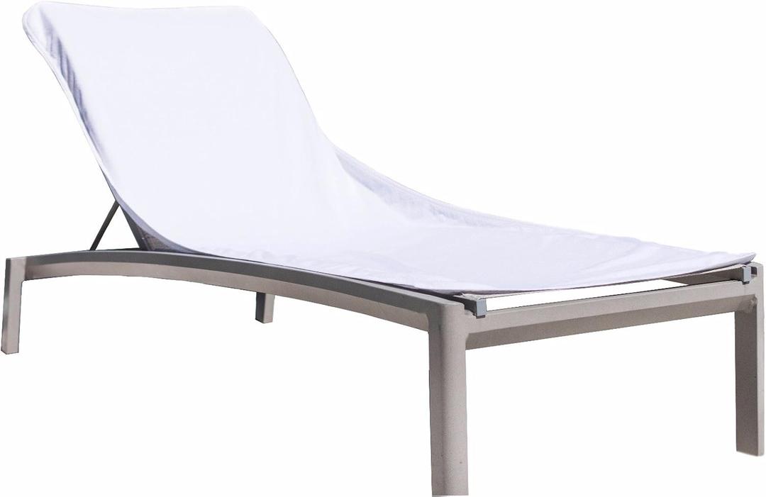 Black & White Brands (2-Pack) Luxury Chaise Lounge Chair Cover Towel 100% Plush Turkish Combed Cotton 30x85 White 500 GSM Absorbent Quick-Dry Fitted Pocket for Pool/Resort/Hotel/Spa/Beach - 2 Pack