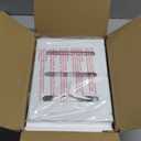 Under Desk PC Mount - No Drilling 50lb Capacity, Computer Holder Under Table, Adjustable Height and Width, Clamp-on Leg PC Mount for Standing Desks(Fits 65mm×45mm Legs only), with Non-Slip Pads, White