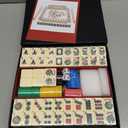 American Mahjong Tile Set, 166pcs Premium Mah Jong Tiles with Exquisite Storage Box, Include Instructions & Play-Chips, Mah Jongg Sets for Family & Friends Gatherings