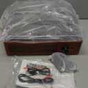 Vinyl Record Player Turntable with Built-in Bluetooth Receiver & 2 Stereo Speakers, 3 Speed 3 Size Portable Retro Record Player for Entertainment and Home Decoration (Brown)