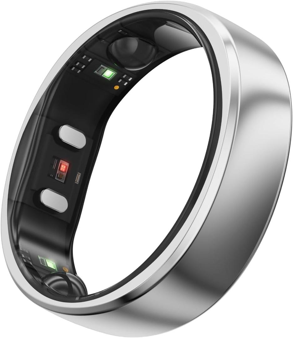 RingConn Gen 2 Smart Ring - Sleep Apnea Monitoring(Silver, Size 9)