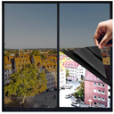 One Way Privacy Window Film,Premium PET Material,Daytime Reflective Heat Control Anti UV Door Sticker,Window Tint for Home Office Living Room,Cosmic Black,35.4 Inch x 16.4 Feet Set of 3