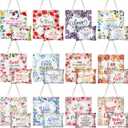 Huhumy 24 Pcs Christian Gifts for Women Bible Verse Makeup Bags Religious Reusable Tote Bags Employee Appreciation Gift Inspirational Canvas Tote Bulk Gifts for Friends Coworker Christmas