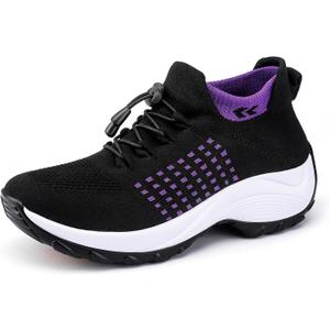 Comfortable Breathable Women Walking Shoes Slip on Trainers Women's Orthopedic Casual Ladies Shoe Thick Bottom 41