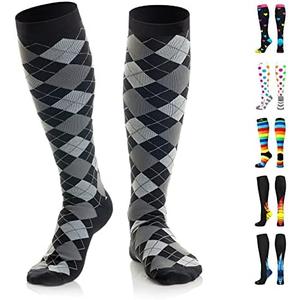 NEWZILL Medical Compression Socks for Women & Men, 20-30 mmHg Knee-High Support for Circulation, All-Day Comfort for Work Travel Running Cycling and Fitness