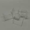 Set of 2 Acrylic Display Risers (3",4",5") Clear Product Stand, Cupcakes Holder Dessert Transparent Showcase Stands, Candy Bar Risers, Lifts for Figures