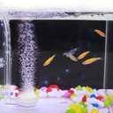 2 x Aquarium Air Stone,1.4 Inch Fish Tank Nano Bubble Stone Kit with Check Valve and Control Valve Quiet Extremely High Dissolved Oxygen Diffuser Makes Extremely Tiny Bubbles for Betta Fish,Shrimp