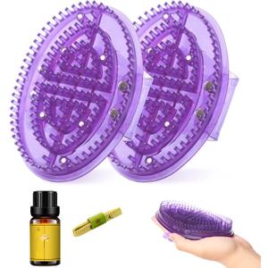 2pcs Meridian Massage Brush,Gua Sha Meridian Brush Massage Body Set,2025 New Meridian Massage Pressure Brush,Whole Body Essential Oil Massage Brush