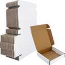6x6x1.5 inch White Shipping Boxes 50 Pack, Small Corrugated Cardboard Mailer Boxes Bulk for Packaging Business Mailing GiftMini Mailer Boxes for Packaging Supplies Business Present