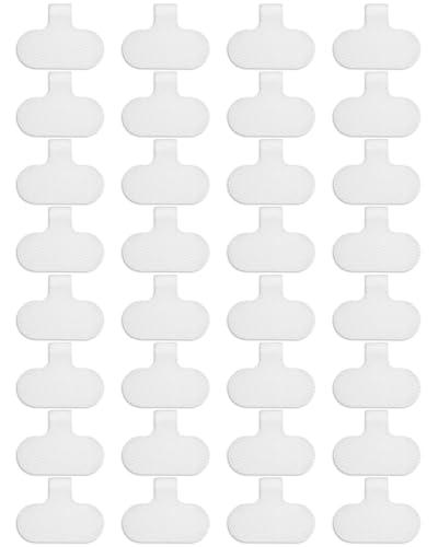 32 Write On Wire Labels - White, 1.2" x 0.63" for Electronics & Computers Cable Management