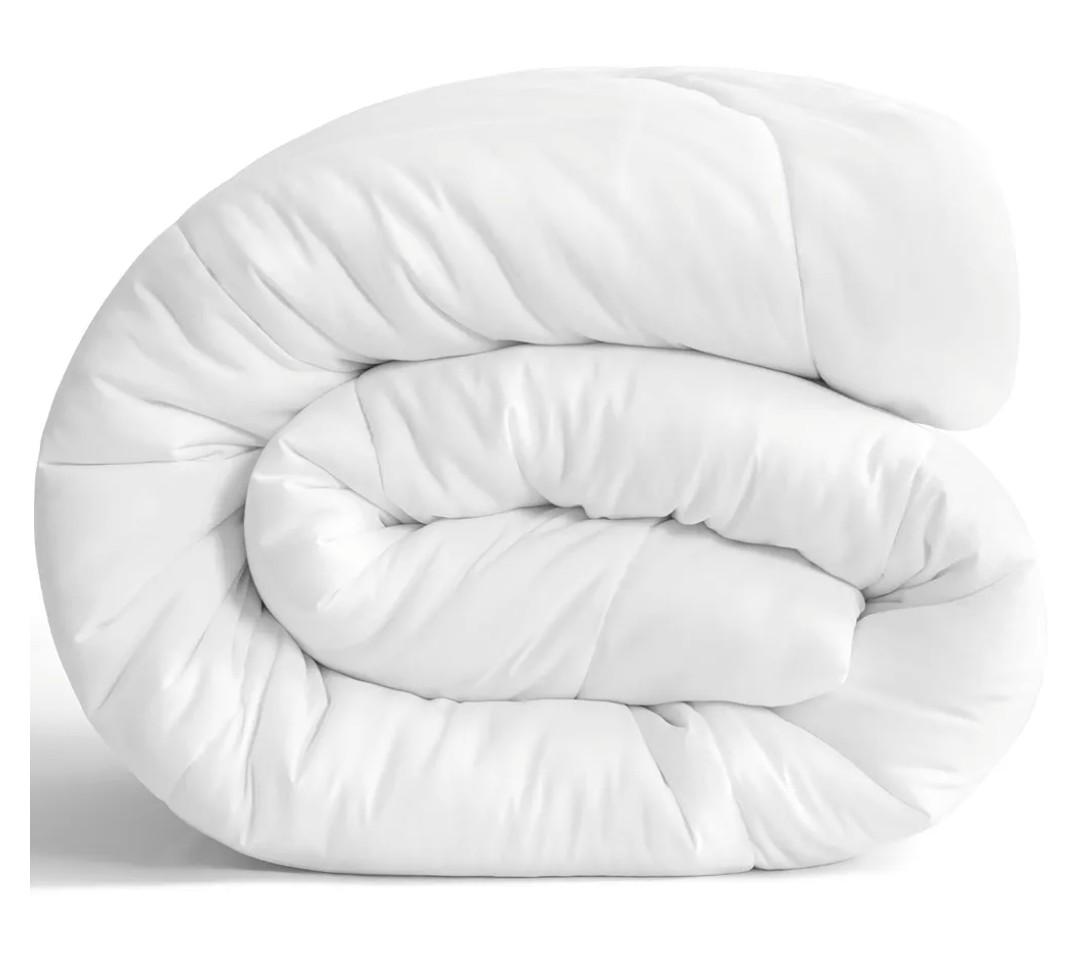 Twin Sized Comforter (70"x90") - Down Alternative Duvet Insert, All Season Bedding Quilted with Corner Tabs, Machine Washable, Soft Comforter Only, White