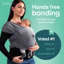 Koala Babycare Baby Carrier Wrap, Easy to Wear As a T-Shirt - Original Baby Carrier Newborn to Toddler - Sling One Size Fits All - Baby Wraps Carrier Up to 22lbs