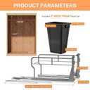 YJHome Pull Out Trash Can Under Cabinet with 2 * 10Gal Garbage, Cabinet Trash Can Pull Out Kit with Soft-Close Slides, Under Sink Trash Can with Door Mounting Kit for Minimum Opening 18" W