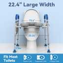 Loyoda Toilet Seat Risers for Seniors, Removable Padded Raised Toilet Seat with Handles, Easy to Clean Adjustable Height Toilet Riser, Handicap Elevated Seat 400lb, Fits Any Toilet