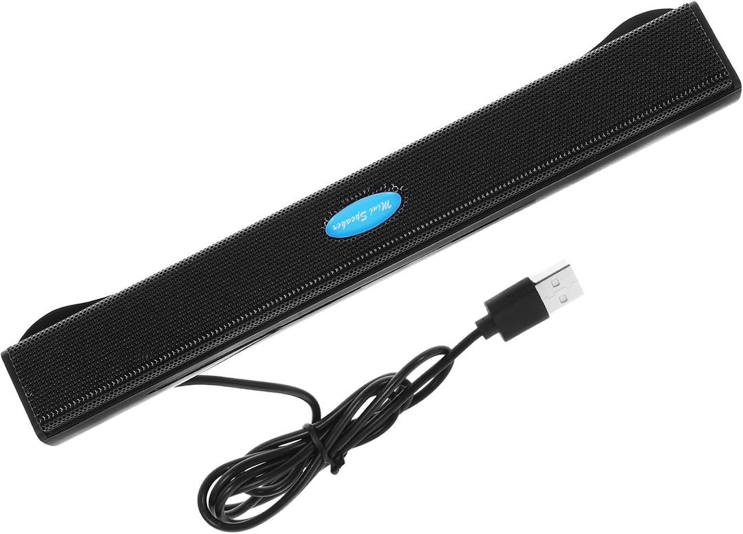Sound Bars for TV, USB 2.0 Portable Soundbar - Small Surround Soundbar Speakers for PC/Gaming/Projectors, 7.9x1.1 Inch