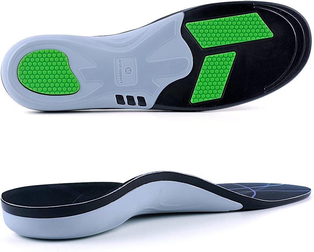 VALSOLE Plantar Fasciitis Orthotic Shoe Inserts,Athletic Running Insoles for Women and Men,Arch Support Gel Comfort Shoe Insoles,Relieve Fallen Arch,Flat Feet,metatarsalgia,Pronation,Heel Pain ((XL)Mens 12 - 13.5 / Womens 14 - 15.5, Gray)