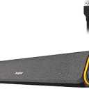 SOULION R50 Bluetooth Computer Speakers, 3.5mm PC Sound Bar for Desktop Monitor, Wired USB Powered & Colorful LED Lights with Switch Button, Surround Sound Soundbar PC Spearkers for Computer, White