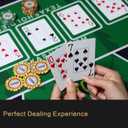 47 x 24Inch Texas Hold'em Poker Mat Portable Rubber Poker Table Top Water Waterproof, Noise Reduction Suitable for Any Tabletop Game Premium Carry Bag is Provided for Playing Everywhere(Blue)