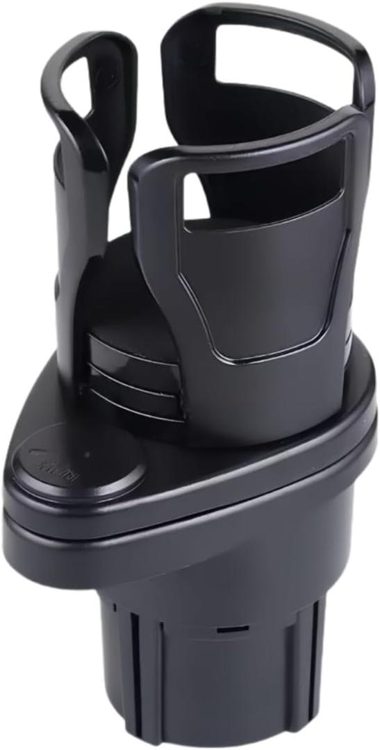 2-in-1 Car Cup Holder Adapter, Multifunctional Front seat Adjustable Cup and Beverage Holder, Compatible with car Circular Cup Slots