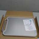 Stainless Steel Cutting Board Double Sided Steel Food Grade PP, Large Chopping Board for Meat and Kitchen, Non-Slip 16  11 (Silver)