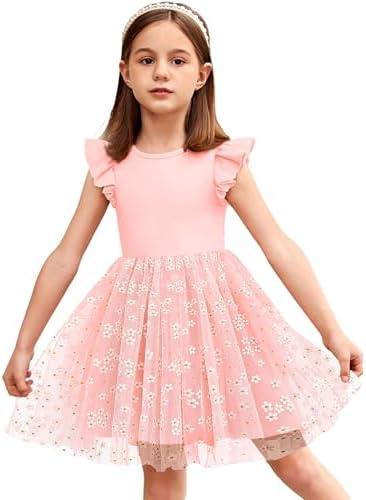 Arshiner Toddler Tutu Dress Little Girls Fluffy Summer Dresses Casual Party Tulle Sundress for Kids 2-6Y