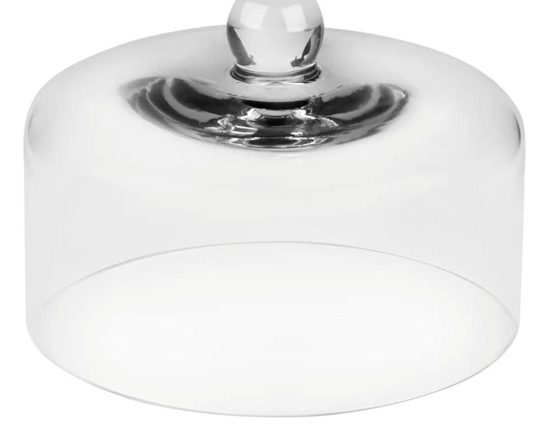 Handmade Sturdy Glass Cake Dome, Cake Cover Lid, Cake Stand Topper, Glass Dome Cloche, Glasss Cloche (clear, 8"x5.5")