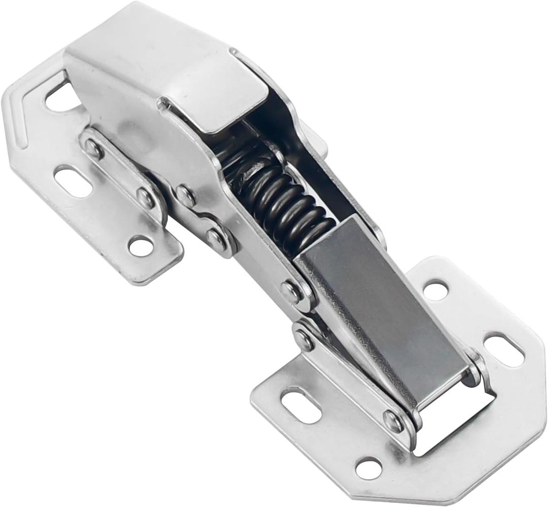 Hidden Cabinet Hinges 90 Degree 4 Pack Soft Close Surface Mount Spring Frameless Concealed Zishengho Cabinet Door Hinges for Cupboard Kitchen Easy Install