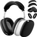 Lerobo Soft Case Cover for AirPods Max Headphones, for Airpods Max Ear Cup Covers/Ear Pad Case Cover/Headband Cover/Max Headband Pad,Accessories Silicone Skin Protector for Apple AirPods Max (Black)