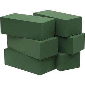 Crafare 6pc Wet Fresh Floral Foam Blocks Green Florist Foam Bricks 8.9(L) X 3.9(W) X 3(H) for Spring Fresh Flower Arrangement and Crafts Supply