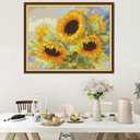 Svarog Stamped Cross Stitch Kits Beginners Full Range of Embroidery Patterns Starter Kits for Adult or Kids DIY Cross Stitches Needlepoint Kits 14CT-Sunflower 18.9x14.96 inch