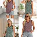 Tank Tops for Women 2025 Sleeveless Shirts Casual V Neck Summer Tops Sexy Going Out Loose Fit T Shirt (Pink, XL)