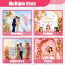 Arch Backdrop Stand and White Cover Set of 2(7.2FT/6FT),Wedding Arch Backdrop Stand,Balloon Arch Stand Metal Frame for Birthday Wedding Baby Shower Garland Party Ceremony Decor