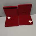 Yinkin 2 Pcs Velvet Jewelry Set Box Jewelry Display Case Earring Ring Bracelet Necklace Gift Box Pearl Necklace Storage Case for Mother's Day Wedding Travel Anniversary(Red)