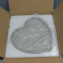 Coffee Table Tray, Home Decor Heart Shaped Tray, Concrete Black Coffee Table Decor Trays, Serving Decorative Trays for Dining Table (11.8" x 11.8" x 1.5")