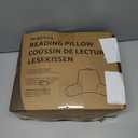 Blissful Diary Reading Pillow for Sitting in Bed, Flannel Back Pillow Bed Sitting Up for Adult & Children, Backrest Cushion for Sit Up in Couch or Floor, Dorm Essentials, Cream White