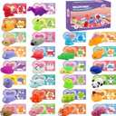 SURCVIO 28 Pack Valentines Day Gifts for Kids, Mochi Squishies Party Favor Set with Filled Hearts and Valentines Greeting Cards, Valentine's Day School Prize Party Favor, Classroom Exchange Gift Set