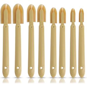 8pcs Rubber Caulking Tool, Reusable Sealant Spatula Spreader 4 Sizes Silicone Caulk Finishing Set Tool Multifunctional Caulking Remover/Smoothing Tool Applicator for Tiles Brick Kitchen Bathroom