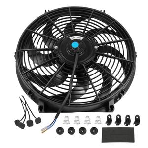 JDMSPEED New 14'' Inch Universal Slim Pull Push Racing Electric Radiator Fan Engine Cooling (Black) JDMSPEED New 14'' Inch Universal Slim Pull Push Racing Electric Radiator Fan Engine Cooling (Black)
