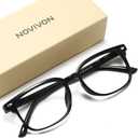 NOVIVON Reading Glasses for Women, Blue Light Blocking Readers, Computer eye glasses, Cheaters (Black)
