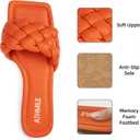 ATHMILE Braided Womens Sandals 2026 Square Open Toe Fashion Slide Sandals Women Dressy Summer Flat Beach Size 10