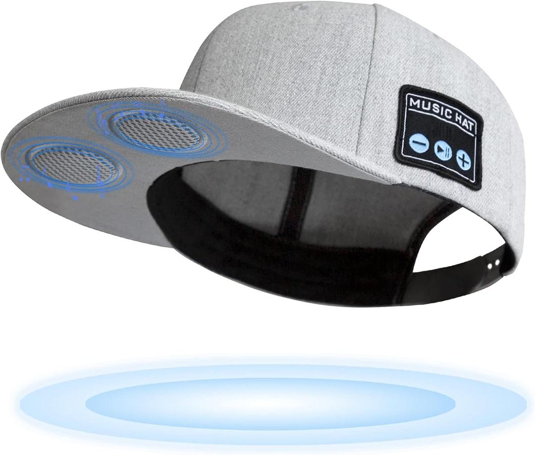 Bluetooth Speaker Hat, Baseball Cap with Built-in HD Stereo Speakers & Hidden Mic, Hands-Free Calling for Cycling, Skate Parks, Party, Dancing, Outdoor Sports, Gifts for Men, Brother, Boyfriend, Him