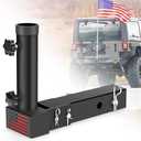 GADFISH Trailer Hitch Flagpole Mount - Universal Flag Mount for 2" Receiver, Black (1 Flagpole)