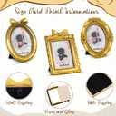 Vicenpal 12 Pcs Tiny Vintage Ornate Picture Frames 4 x 6 Inch Gold